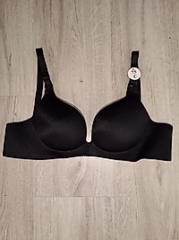 Star siyah ışıltılı dolgulu lazer sütyen