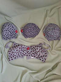 Süngersiz Çiçekli Penye Sütyen